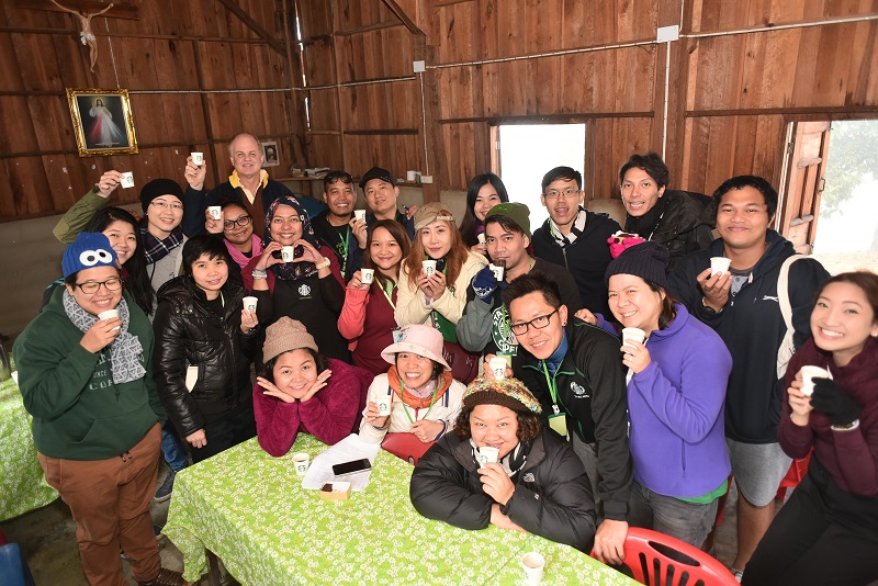 Group photo of Starbucks partners from Asia-Pacific who attended the Origin Experience trip in Chiang Mai.