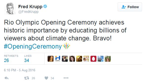 Fred Krupp tweets