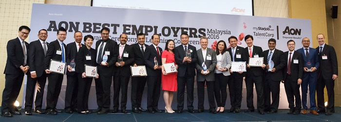 Aon Best Employer-Malaysia 2016 winners