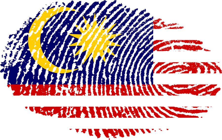 The Jalur Gemilang imprinted on paper